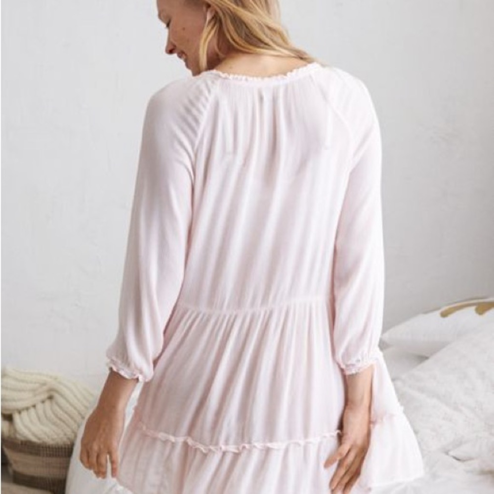 Aerie American Eagle Peasant Babydoll Nightie Small Women’s Purple EUC 9373. - Picture 5 of 6